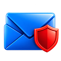 Mail Guard icon showing envelope protected by red shield