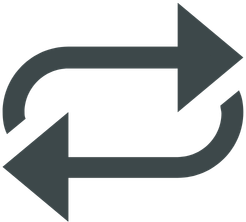 Circular arrows icon for recurring problems