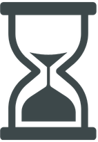 Hourglass icon for waiting on hold